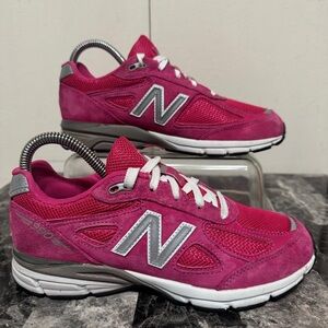 New Balance Kids 990v4 KJ990PEG Girls Sz 4.5 Pink
